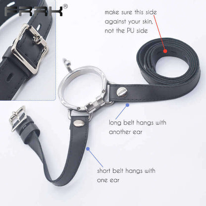 CC85 PU Stcrap Belt with Big Mamba Cock Cage