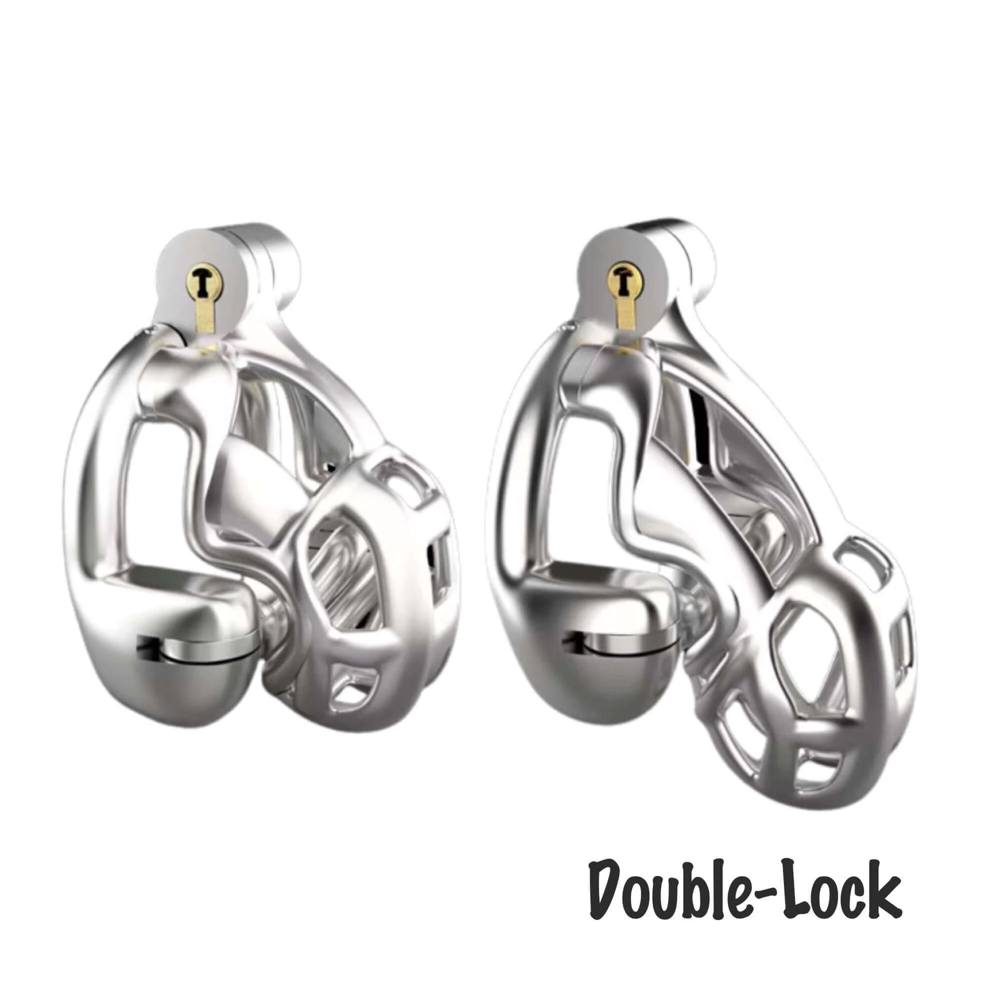 Stainless Steel Double-Lock Mamba Cock Cage